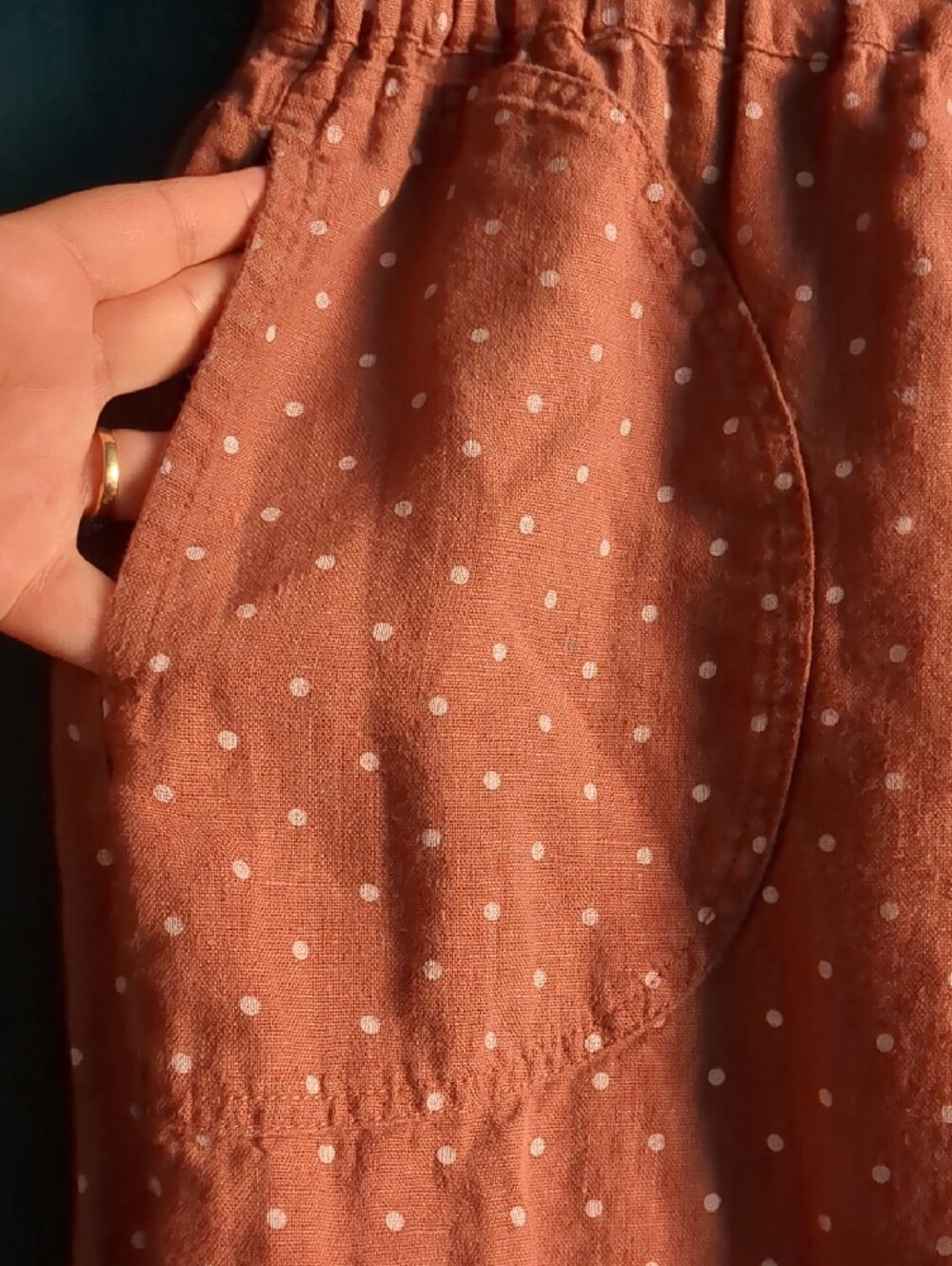 notPERFECTLINEN 100% Linen Polka Dot Main Shorts